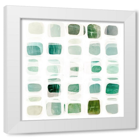 Hip Squares No. 1 White Modern Wood Framed Art Print by Zinna, Lisa