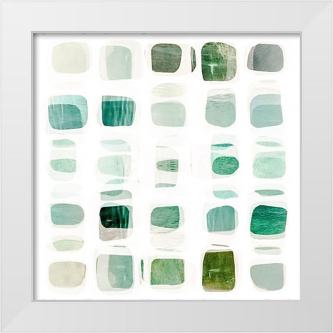 Hip Squares No. 1 White Modern Wood Framed Art Print by Zinna, Lisa