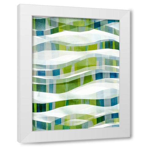 It Goes In Waves No. 1 White Modern Wood Framed Art Print by Zinna, Lisa