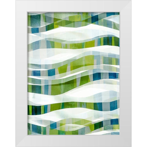 It Goes In Waves No. 1 White Modern Wood Framed Art Print by Zinna, Lisa