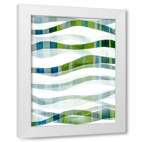 It Goes In Waves No. 2 White Modern Wood Framed Art Print by Zinna, Lisa