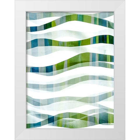 It Goes In Waves No. 2 White Modern Wood Framed Art Print by Zinna, Lisa