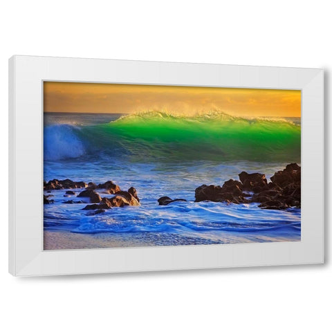 Backlit White Modern Wood Framed Art Print by Zephyr, Patrick