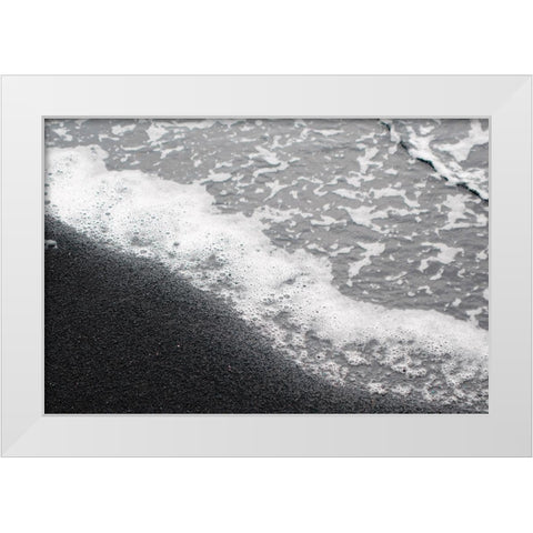Black Sand No. 1 White Modern Wood Framed Art Print by Zinna, Lisa