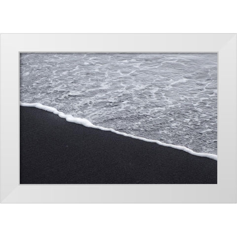 Black Sand No. 2 White Modern Wood Framed Art Print by Zinna, Lisa