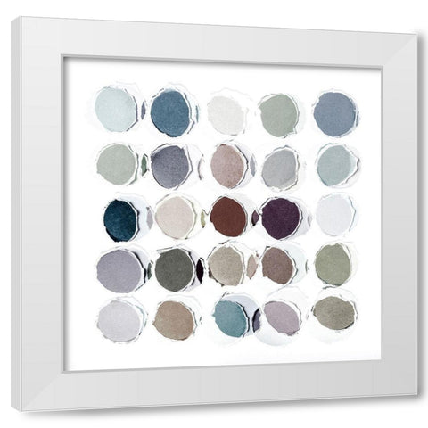 Overlapping Thoughts White Modern Wood Framed Art Print by Zinna, Lisa