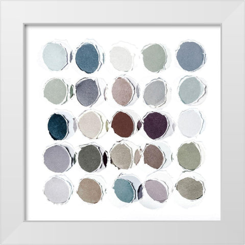 Overlapping Thoughts White Modern Wood Framed Art Print by Zinna, Lisa