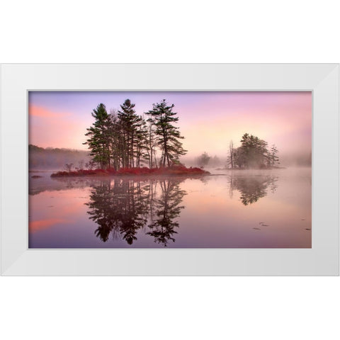 Islands in The Pink White Modern Wood Framed Art Print by Zephyr, Patrick