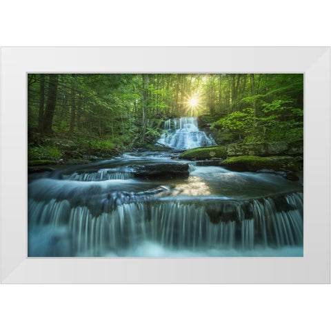 Sublime White Modern Wood Framed Art Print by Zephyr, Patrick