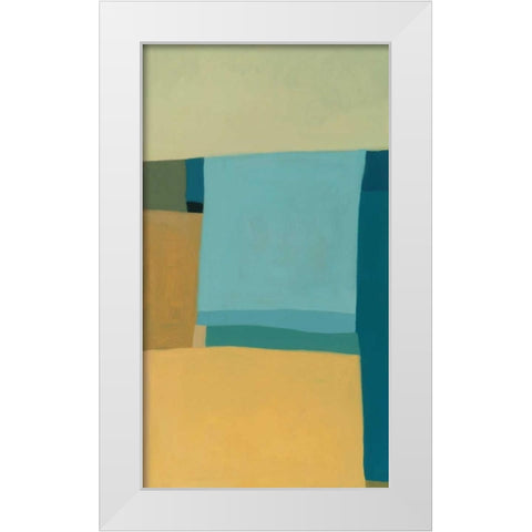 At the Beach I White Modern Wood Framed Art Print by Zinn, Tamar