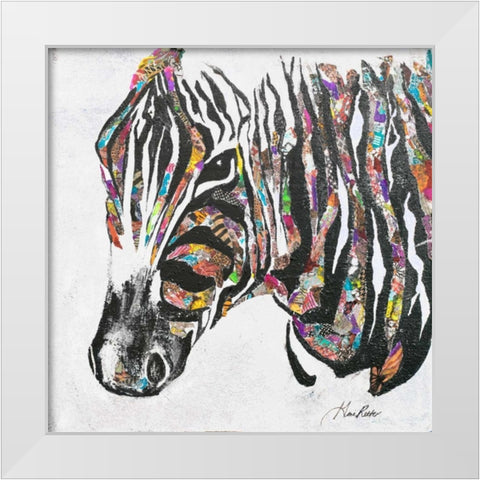 Safari Collage I White Modern Wood Framed Art Print by Ritter, Gina
