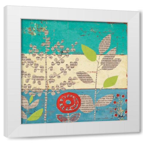 Le Jardin Press I White Modern Wood Framed Art Print by Pinto, Patricia