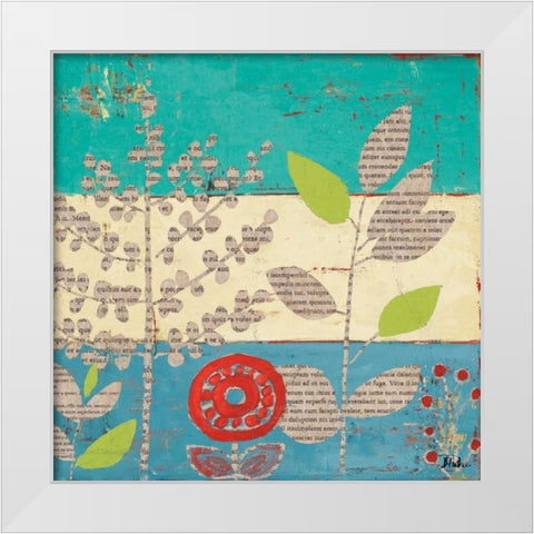 Le Jardin Press I White Modern Wood Framed Art Print by Pinto, Patricia