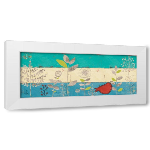 Le Jardin Press Panel I White Modern Wood Framed Art Print by Pinto, Patricia