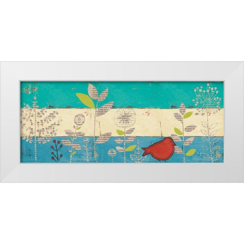 Le Jardin Press Panel I White Modern Wood Framed Art Print by Pinto, Patricia