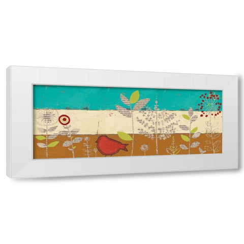 Le Jardin Press Panel III White Modern Wood Framed Art Print by Pinto, Patricia