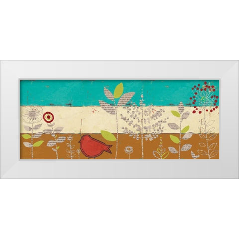Le Jardin Press Panel III White Modern Wood Framed Art Print by Pinto, Patricia