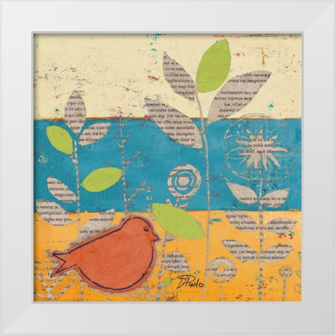 Le Jardin Press II White Modern Wood Framed Art Print by Pinto, Patricia