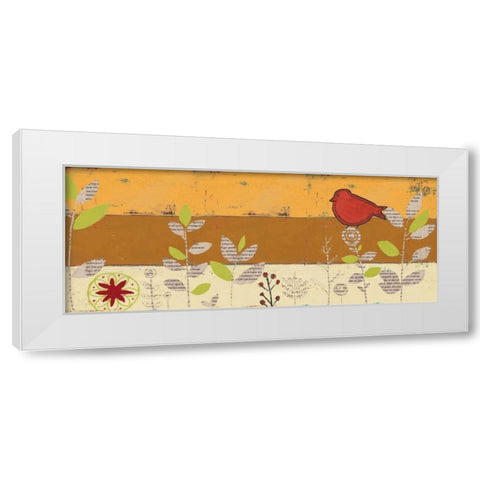 Le Jardin Press Panel IV White Modern Wood Framed Art Print by Pinto, Patricia