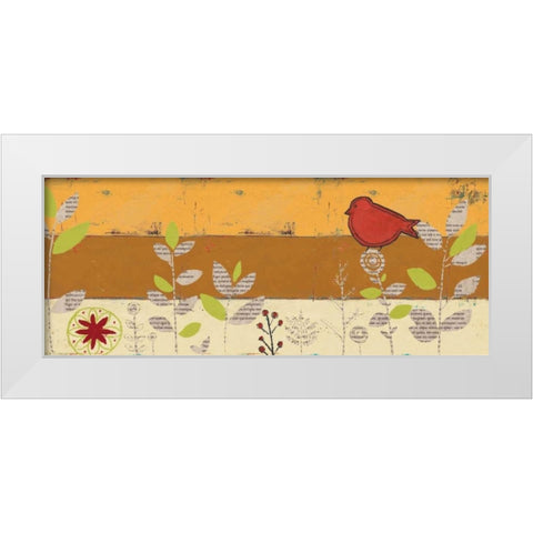 Le Jardin Press Panel IV White Modern Wood Framed Art Print by Pinto, Patricia