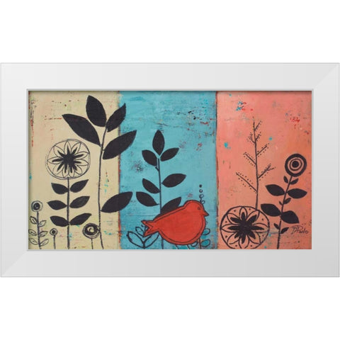 Le Jardin II White Modern Wood Framed Art Print by Pinto, Patricia