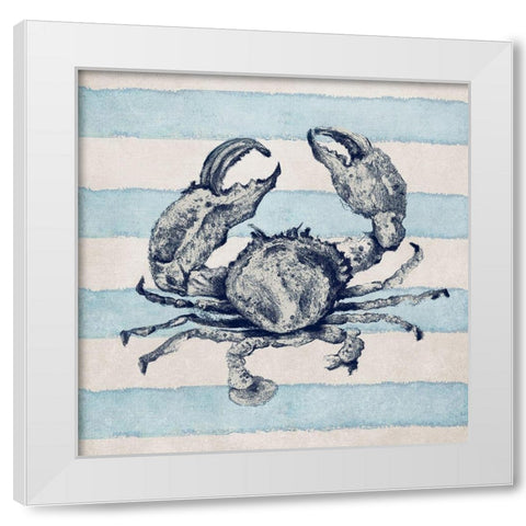 Surf Side Striped I White Modern Wood Framed Art Print by Pinto, Patricia