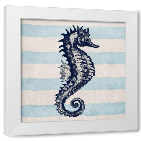 Surf Side Striped II White Modern Wood Framed Art Print by Pinto, Patricia