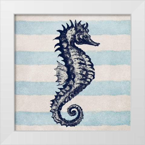 Surf Side Striped II White Modern Wood Framed Art Print by Pinto, Patricia