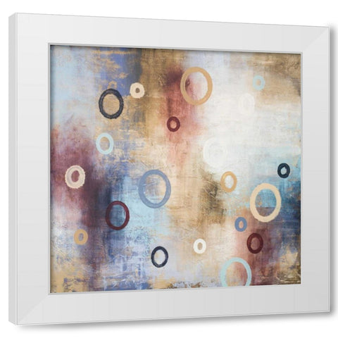 Rain in The Abstract I White Modern Wood Framed Art Print by Marcon, Michael