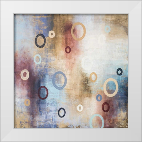 Rain in The Abstract I White Modern Wood Framed Art Print by Marcon, Michael
