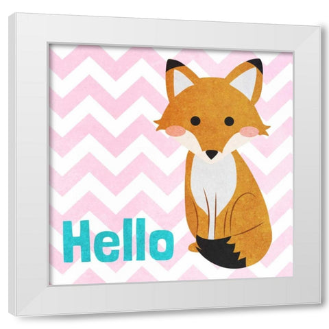 Woodland Greetings I White Modern Wood Framed Art Print by SD Graphics Studio