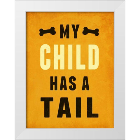 Paw Kids II White Modern Wood Framed Art Print by SD Graphics Studio