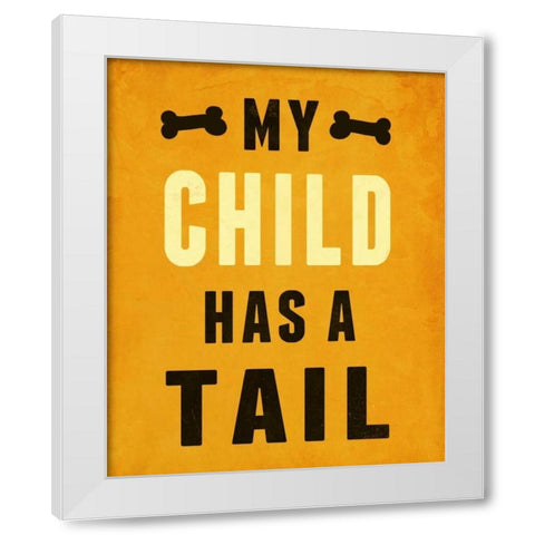 Paw Kids II White Modern Wood Framed Art Print by SD Graphics Studio