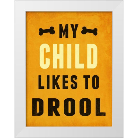 Paw Kids IV White Modern Wood Framed Art Print by SD Graphics Studio