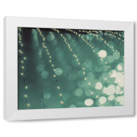 Teal Lush White Modern Wood Framed Art Print by Saghini, Lisa Hill