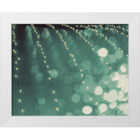 Teal Lush White Modern Wood Framed Art Print by Saghini, Lisa Hill