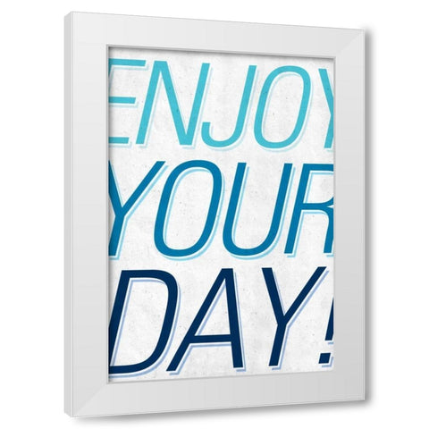 Good Day II White Modern Wood Framed Art Print by SD Graphics Studio