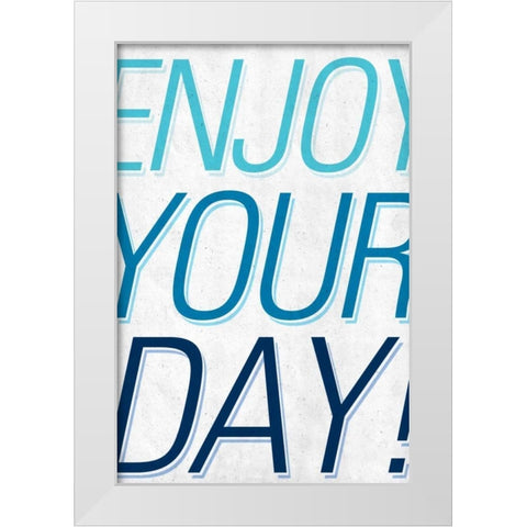 Good Day II White Modern Wood Framed Art Print by SD Graphics Studio
