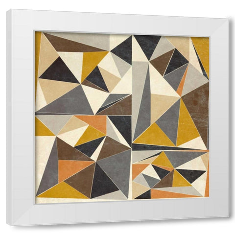 OMG Modern Triangles II White Modern Wood Framed Art Print by SD Graphics Studio