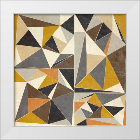 OMG Modern Triangles II White Modern Wood Framed Art Print by SD Graphics Studio