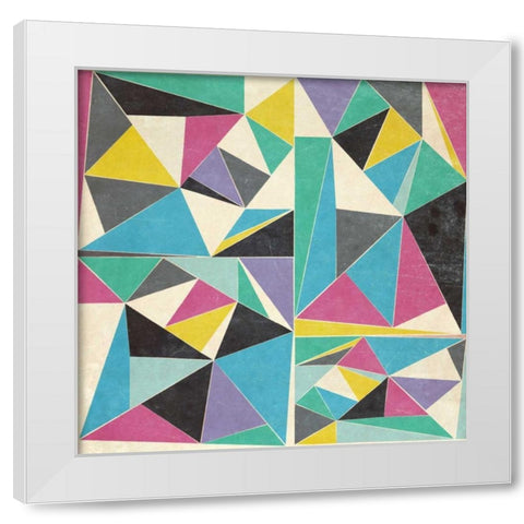 OMG Triangles II White Modern Wood Framed Art Print by SD Graphics Studio