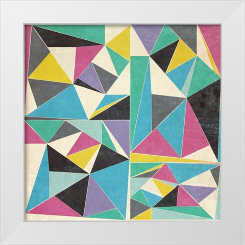 OMG Triangles II White Modern Wood Framed Art Print by SD Graphics Studio