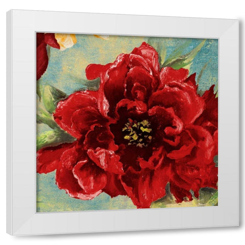 Red Modern Romance V White Modern Wood Framed Art Print by Pinto, Patricia