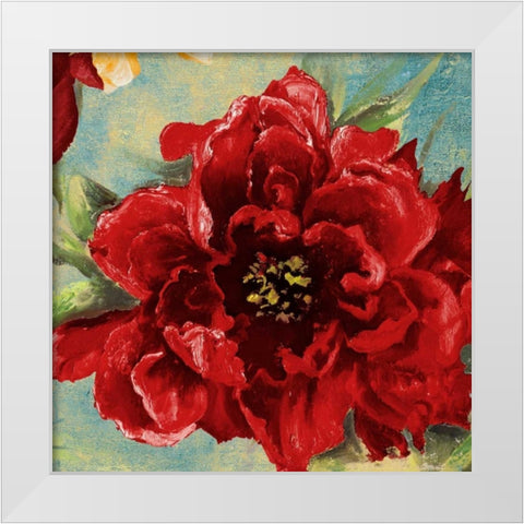 Red Modern Romance V White Modern Wood Framed Art Print by Pinto, Patricia