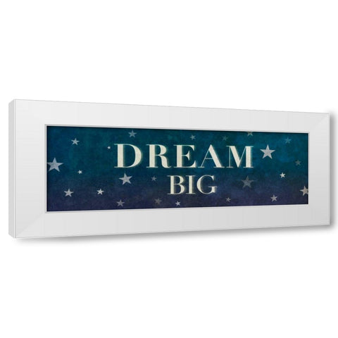 Dream Sparkle Shine Stars I White Modern Wood Framed Art Print by SD Graphics Studio