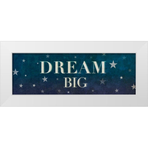 Dream Sparkle Shine Stars I White Modern Wood Framed Art Print by SD Graphics Studio