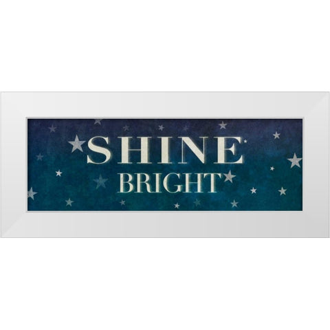 Dream Sparkle Shine Stars III White Modern Wood Framed Art Print by SD Graphics Studio