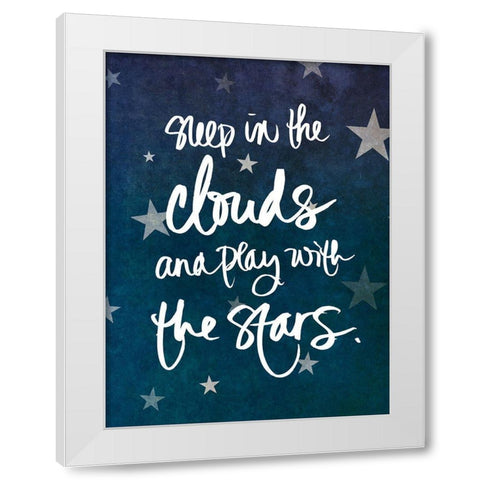 Sleep and Play White Modern Wood Framed Art Print by SD Graphics Studio