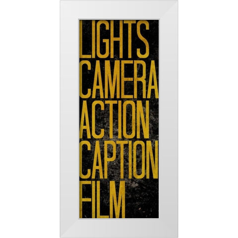 Cinema Type I White Modern Wood Framed Art Print by Studio, Sd Graphics