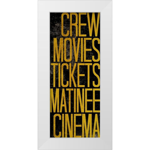 Cinema Type II White Modern Wood Framed Art Print by Studio, Sd Graphics